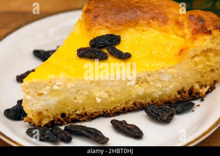 Romanian pasca or cheese pie traditionally made for Christmas and Easter holliday Stock Photo