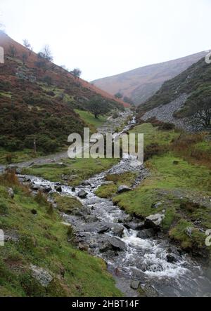 Carding mill valley, Shropshire in winter. Stock Photo