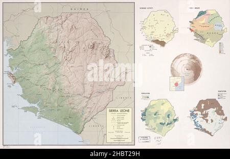 Map of Sierra Leone ca. 1969 Stock Photo - Alamy
