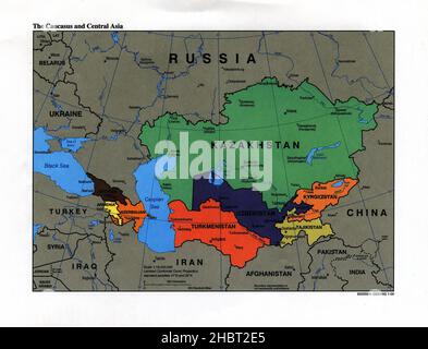 Map Of The Caucasus And Central Asia Ca 2009 Stock Photo Alamy   Map Of The Caucasus And Central Asia Ca 2000 2hbt2e5 