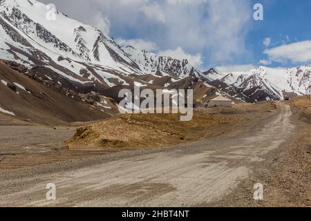 Ak Baital pass at Pamir Highway in Gorno-Badakhshan Autonomous Region, Tajikistan Stock Photo