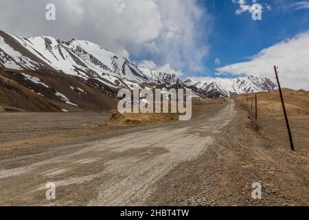 Ak Baital pass at Pamir Highway in Gorno-Badakhshan Autonomous Region, Tajikistan Stock Photo