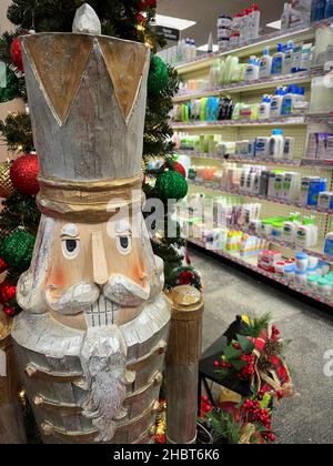 Holiday Display in CVS Drugstore and Pharmacy, NYC, USA Stock Photo