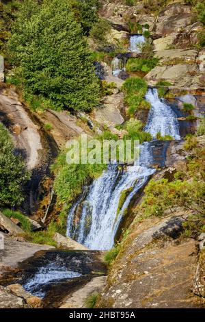 Bilho waterfall. Alvao mountain range (Serra de Alvao), Tras os Montes. Portugal Stock Photo