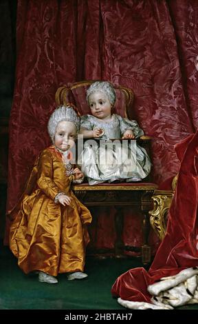Archduke Ferdinand and Archduchess Maria Anna of Austria - 1770 - oil on canvas 147 x 96 cm - Mengs Anton Raphael Stock Photo