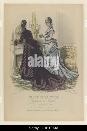 E. Cheffer - Plate No. 153 in Fashion Review in the Family Gazette (Revue de la Mode, Gazette de la Famille) Stock Photo