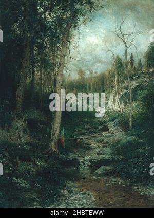 An Old Clearing - 1881 - Oil on canvas 125,1 x 94 cm - Wyant Alexander Helwig Stock Photo