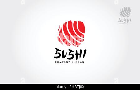 Sushi vector logo illustration is a multipurpose logo template, can be used in any companies related to asian food, sushi, fast food, restaurants etc. Stock Vector