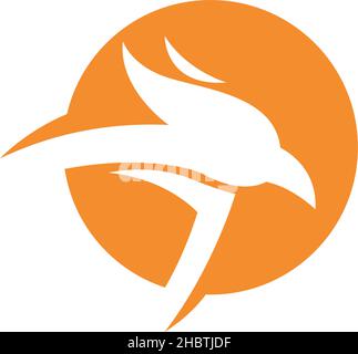 Phoenix logo icon design template vector illustration Stock Vector