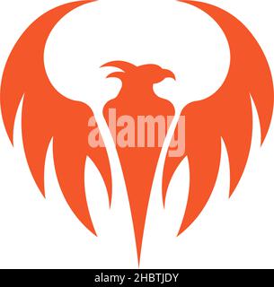 Phoenix logo icon design template vector illustration Stock Vector