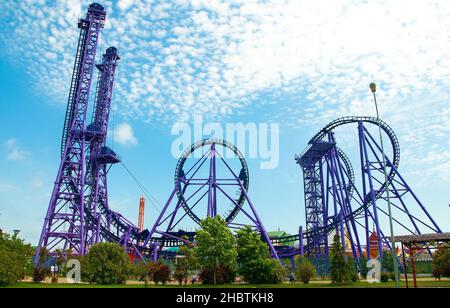Sochi, Russia - June 1 , 2021: Sochi theme park with attractions Stock Photo