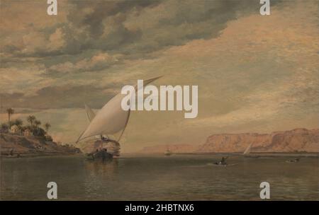 Edward William Cooke - On the Nile Stock Photo