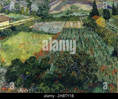 Field with Poppies 1889 painting by Vincent van Gogh - Very high ...