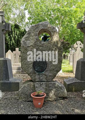 DUBLIN, IRELAND - Jul 04, 2019: The grave of famous Irish writer Brenda Behan Stock Photo
