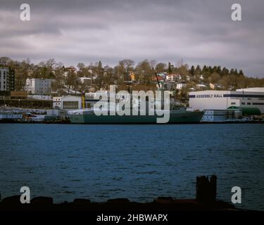 HMCS Charlottetown 'All Challenges Squarely Met' Stock Photo