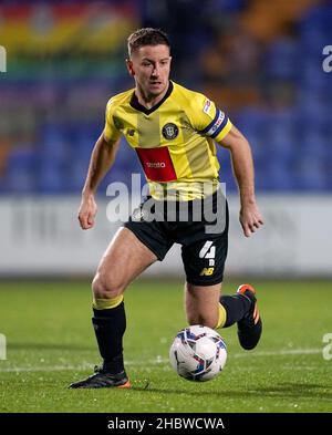 Josh Falkingham (4) of Harrogate Town in action during the game Stock ...