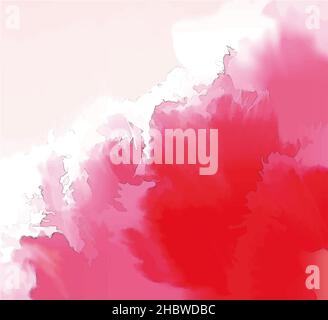 Red and pink streaks with blurred transitions, colorful abstract background. Vector illustration Stock Vector