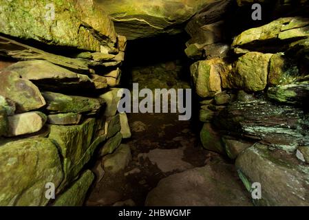 Caithness, Ousdale Broch interior chamber Stock Photo