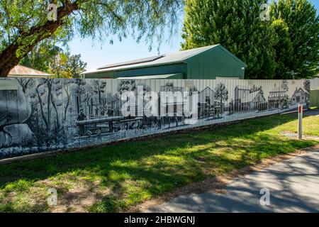 History of Swanpool Street Mural, Swanpool, Victoria, Australia Stock Photo