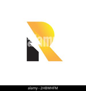 this R logo, can be used for electronic or electricity service business or power plant company, entertainment and media logo, or any other purpose rel Stock Vector