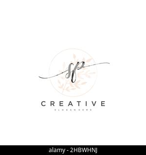 SP Initial handwriting minimalist geometric logo template vector art, Logo for business beauty, fashion, and other art Stock Vector