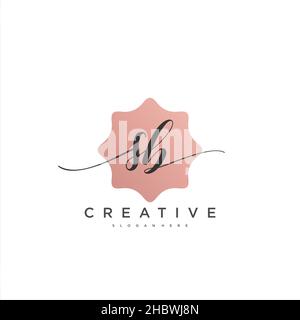 SB Initial handwriting minimalist geometric logo template vector art, Logo for business beauty, fashion, and other art Stock Vector