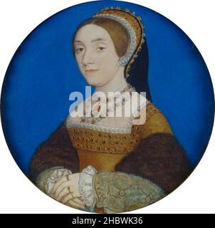A portrait of Catherine Howard who was the fifth wife of King Henry VIII. . She was beheaded, aged 20, in February 1542 Stock Photo