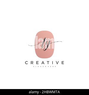 TY Initial handwriting minimalist geometric logo template vector art, Logo for business beauty, fashion, and other art Stock Vector