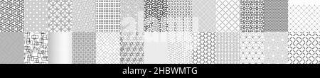 Set of vector seamless geometric patterns for your designs and backgrounds. Geometric abstract ornament. Collection of modern ornaments with repeating elements Stock Vector