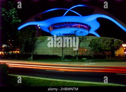 The Theme Building at LAX in Los Angeles, CA Stock Photo