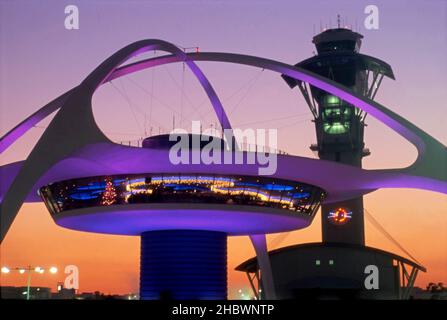 The Theme Building at LAX in Los Angeles, CA Stock Photo