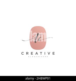 TC Initial handwriting minimalist geometric logo template vector art, Logo for business beauty, fashion, and other art Stock Vector