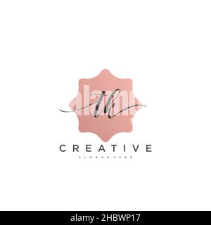 TK Initial handwriting minimalist geometric logo template vector art, Logo for business beauty, fashion, and other art Stock Vector