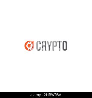 Minimalist design plat simple Crypto logo design Stock Vector