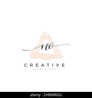 UO Initial handwriting minimalist geometric logo template vector art, Logo for business beauty, fashion, and other art Stock Vector
