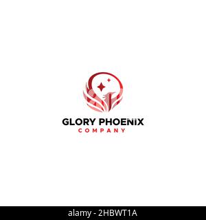 Modern design Glory Phoenix Company logo design Stock Vector