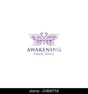 Modern design pattern color Awakening logo design Stock Vector