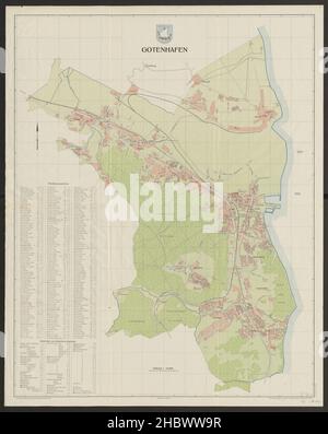 Gotenhafen Map, Gdynia Map, Map of Gdynia, Gotenhafen Print, Map of Gotenhafen, Old Gdynia Map, Retro Gotenhafen Map, Gotenhafen City, Gotenhafen Plan Stock Photo