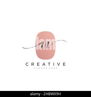 VV Initial handwriting minimalist geometric logo template vector art, Logo for business beauty, fashion, and other art Stock Vector