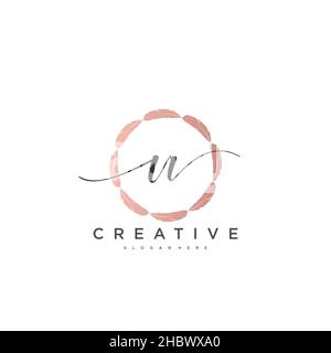VV Initial handwriting minimalist geometric logo template vector art, Logo for business beauty, fashion, and other art Stock Vector