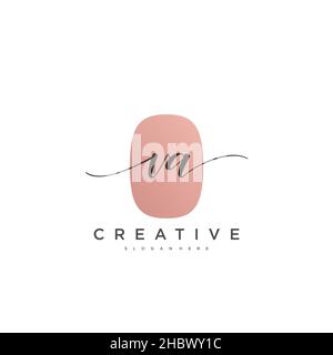 VA Initial handwriting minimalist geometric logo template vector art, Logo for business beauty, fashion, and other art Stock Vector