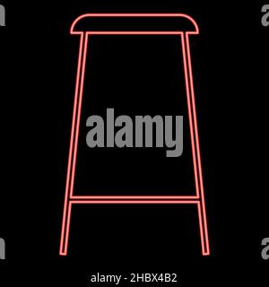 Neon christmas cookie red color vector illustration image flat style light Stock Vector