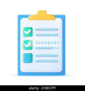 Clipboard and check marks Stock Vector