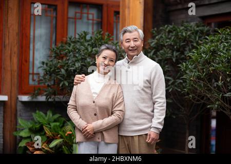 Happy old couple Stock Photo