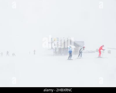 Winter in Andorra Pyrennes landscape Stock Photo