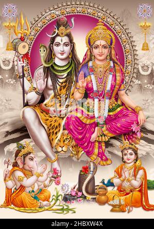 Best Lord Shiva - Family Wallpaper Download | MobCup