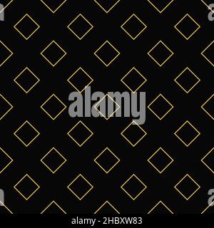 Gold squares geometric seamless pattern on dark purple background ...