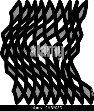 Icon Of Fishing Net. Editable Bold Outline With Color Fill Design. Vector Illustration. Stock Vector