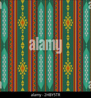 Ornament, mosaic, ethnic, folk pattern. It is made in bright, juicy, perfectly matching colors. Stock Vector