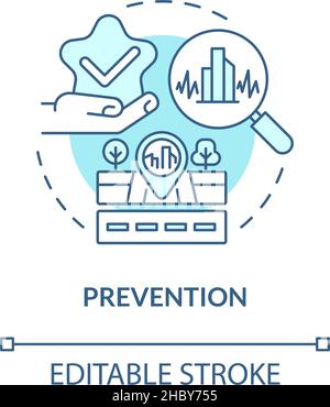 Prevention turquoise concept icon Stock Vector